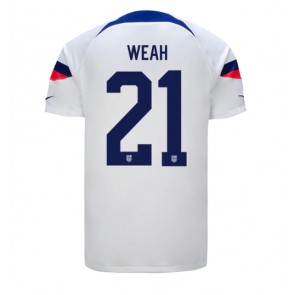 Maillot de foot États-Unis Timothy Weah #21 Domicile Monde 2022 Manches Courte